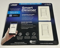 Feit Electric Smart Dimmer 2-Pack, Requires Neutral Wire, Works with WiFi Alexa.
