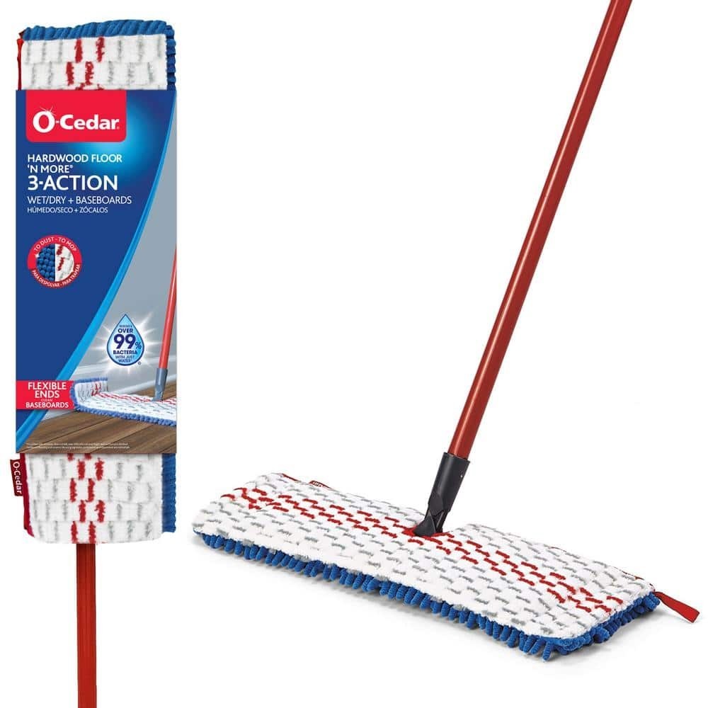 O-Cedar Professional Dual-Action Microfiber Flip Mop Reusable Washable gallery