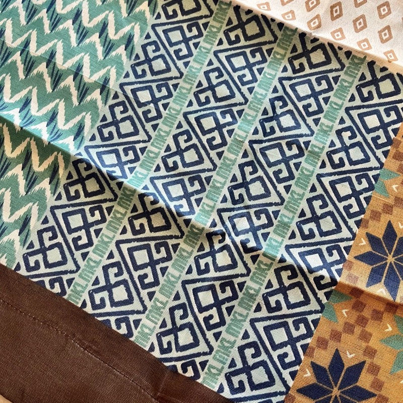 Patchwork geometric traditional patterns blue brown pillow shams quilt country gallery