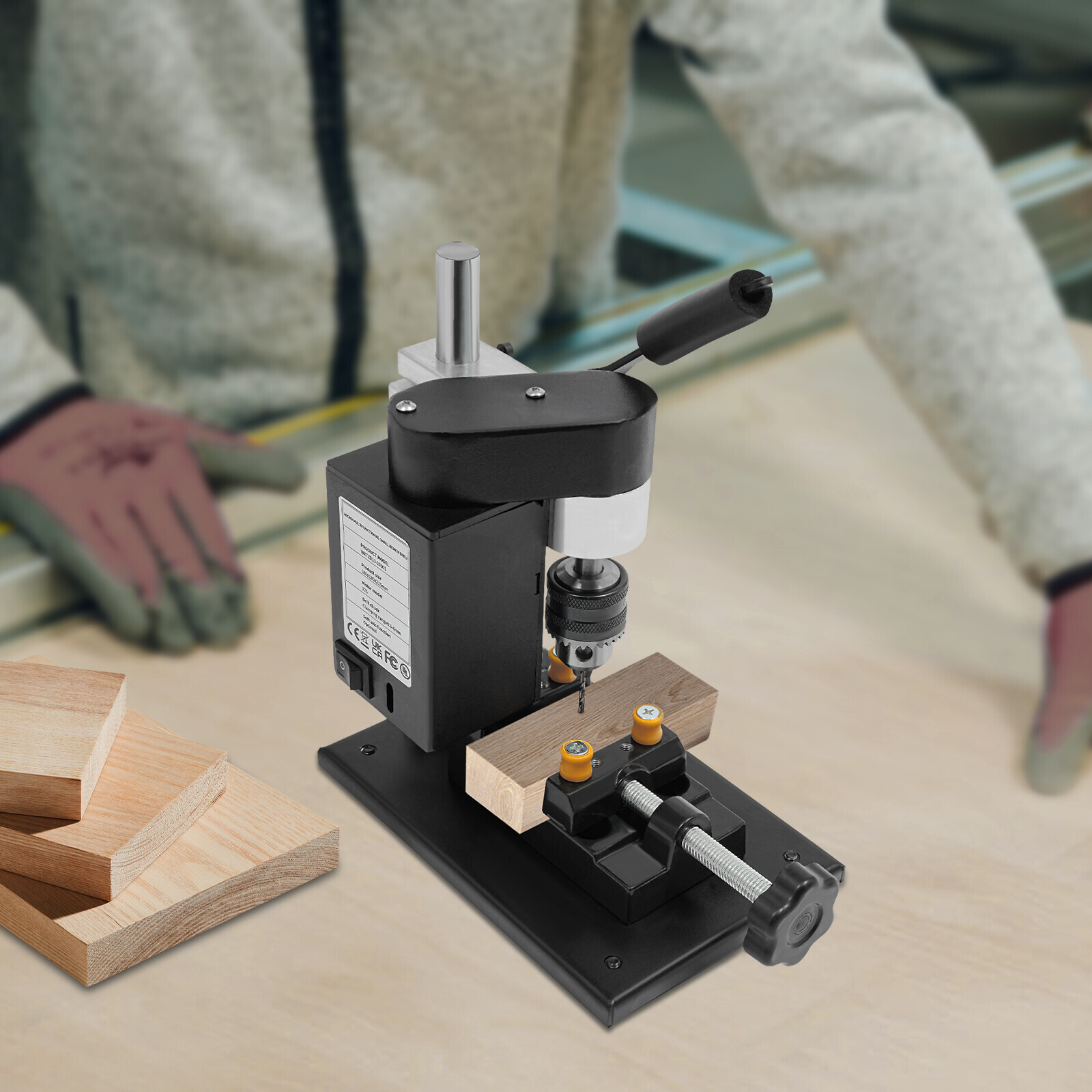 7-Speed Adjustable Mini Drill Press Benchtop 8000RPM for Wood Metal Craft DIY gallery
