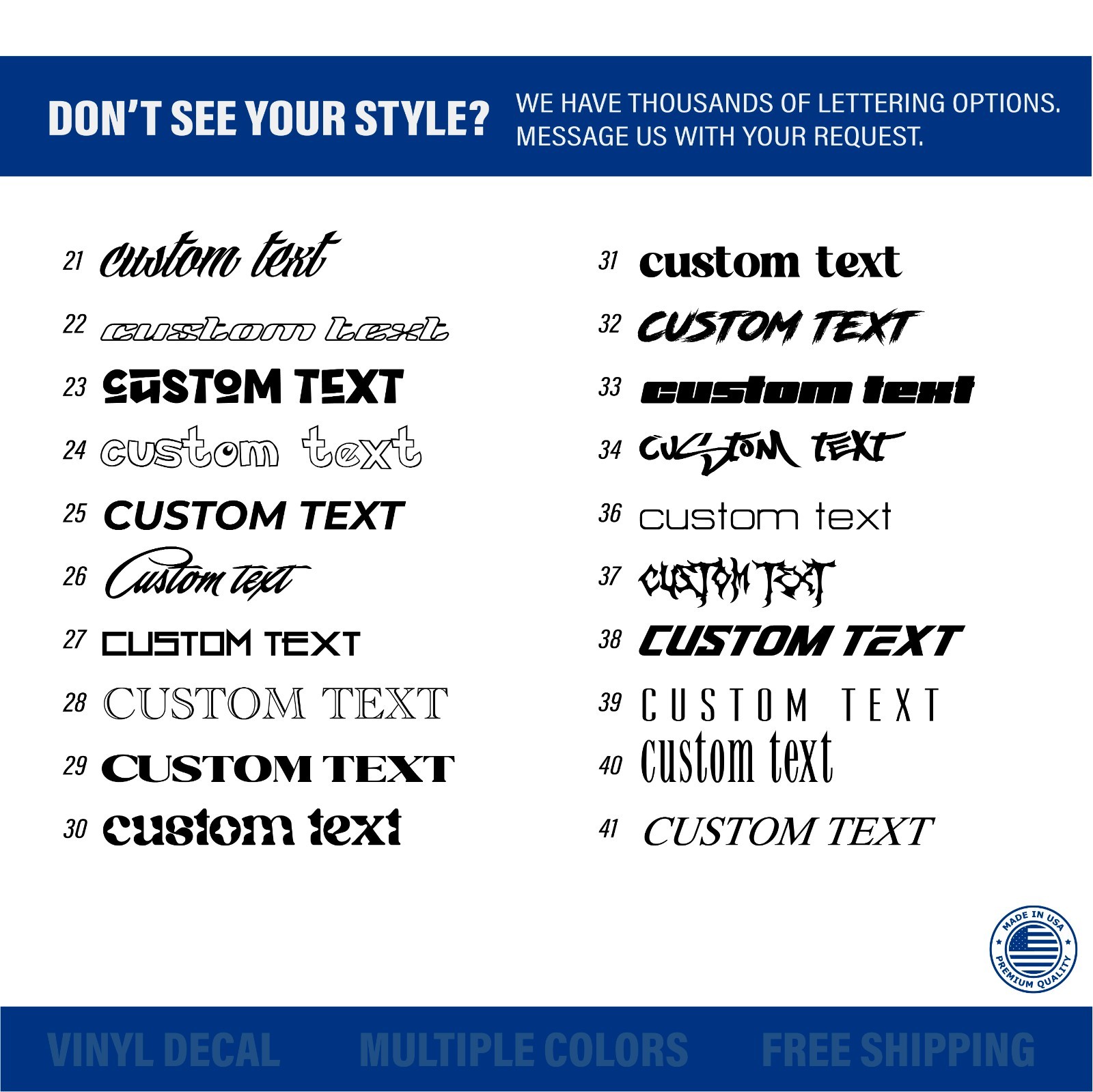 Custom Text Vinyl Lettering | Any Text Name | Premium Vinyl Decal Sticker gallery