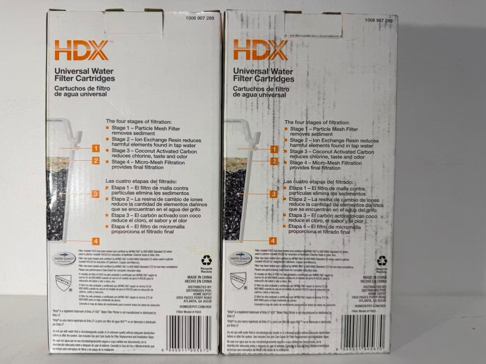 2 BOXES-HDX Water Pitcher Replacement Water Filter Cartridges BPA Free gallery