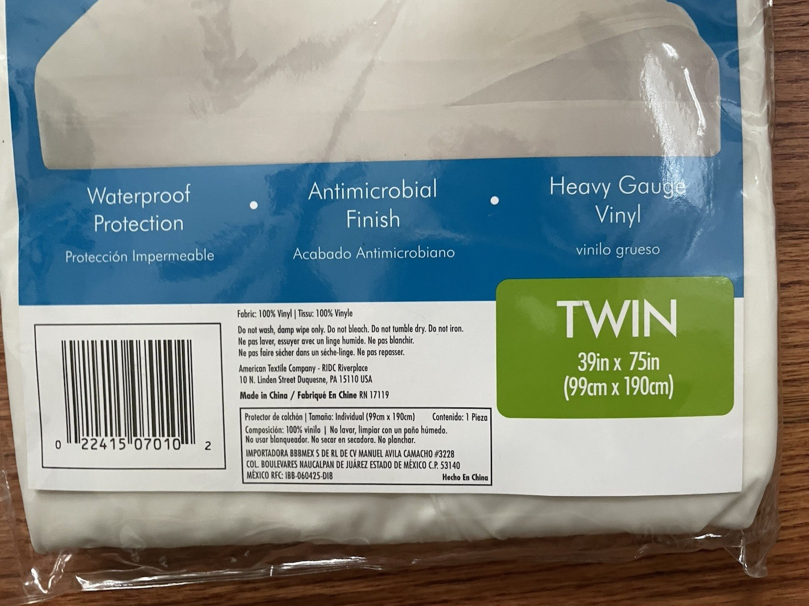 Bedding Essentials 9" Zippered Vinyl Mattress Protector Twin 39in x 75in gallery