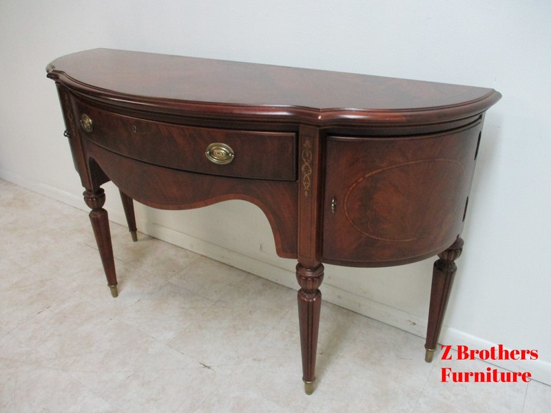 Thomasville Flame Mahogany Sideboard Buffet Console Bar French Liquor Cabinet gallery
