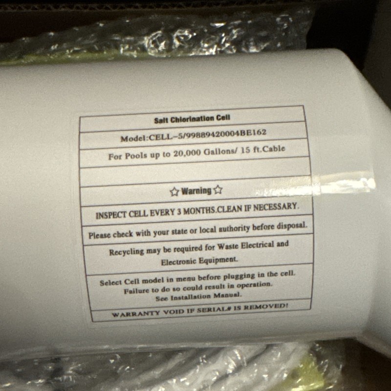 NEW Salt Water Pool Chlorinator System Cell-5 Suitable Pools Up to 20000 Gallons gallery