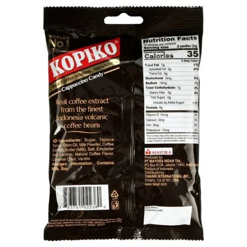 Kopiko Coffee & Cappuccino Candy Variety Pack Hard Coffee Candy (Pack of 8) gallery