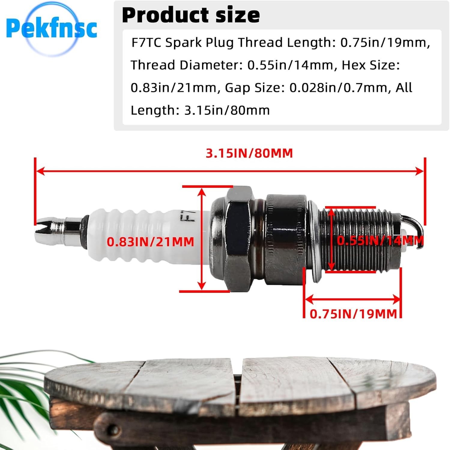 F7TC Spark Plug Fit for Harbor Freight Predator 6.5HP 212cc 13HP 420cc Gas Engin gallery
