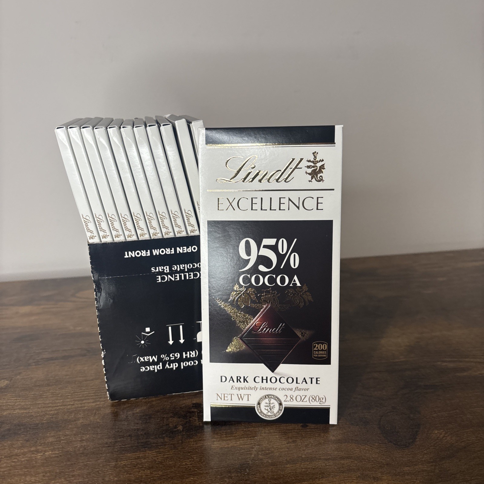 Lindt Excellence Dark Chocolate Bar with 95% Cocoa (Pack of 12) 2.8oz gallery
