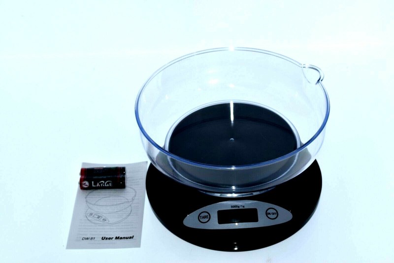 DIGIWEIGH DIGITAL TABLETOP SCALE WITH BOWL 11 POUND X 0.1 OZ-5000 KG gallery