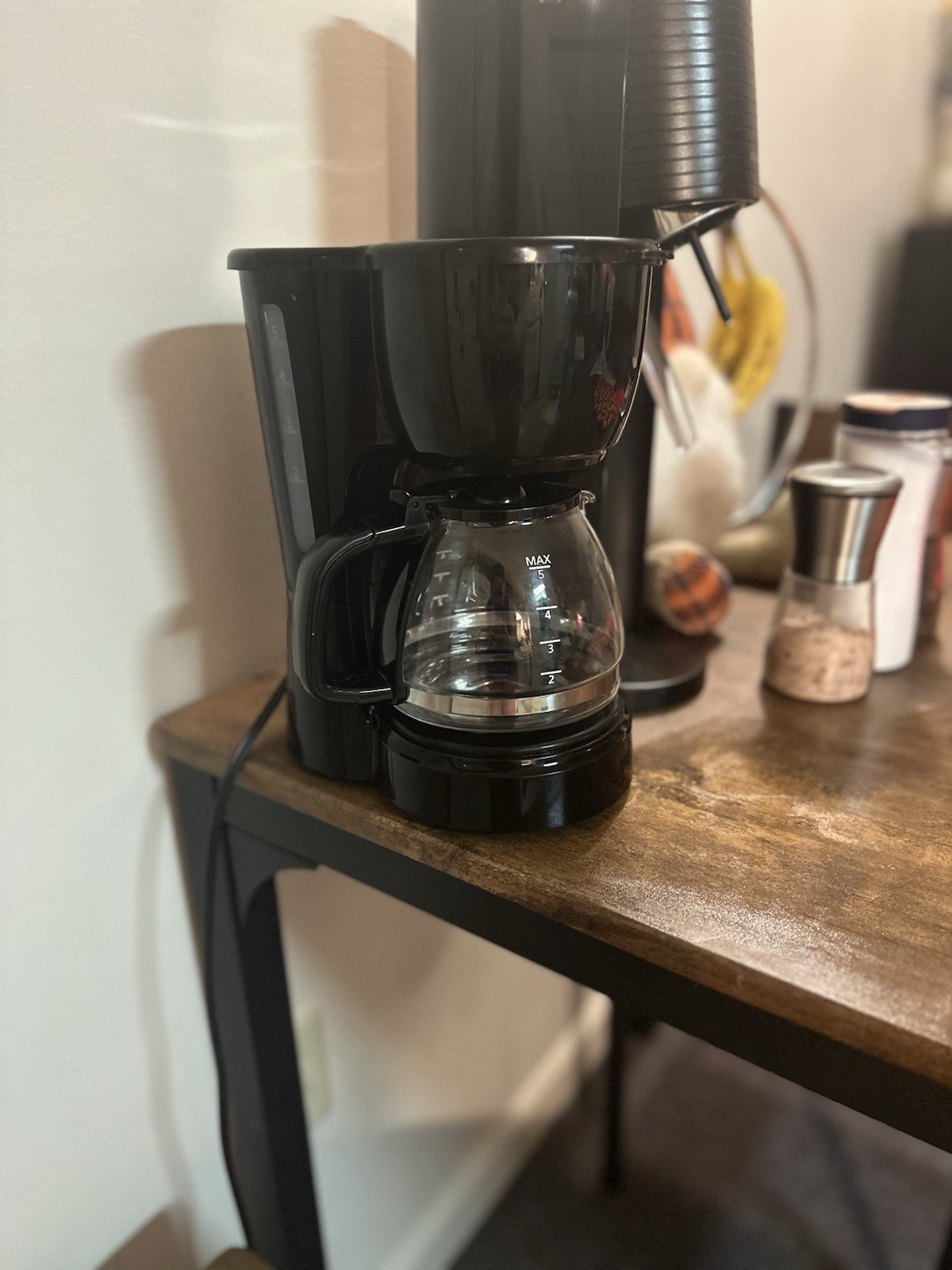 Mainstays 5 Cup Black Coffee Maker - Black gallery
