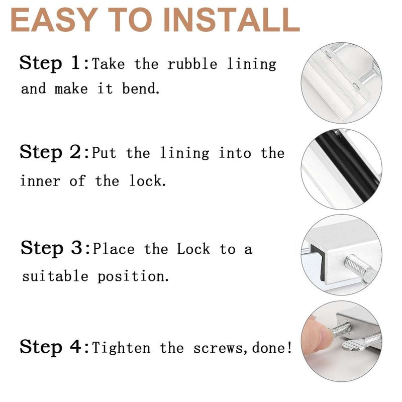 6x Sliding Window Locks Easy Installation High Security Home Lock Thumbscrews gallery
