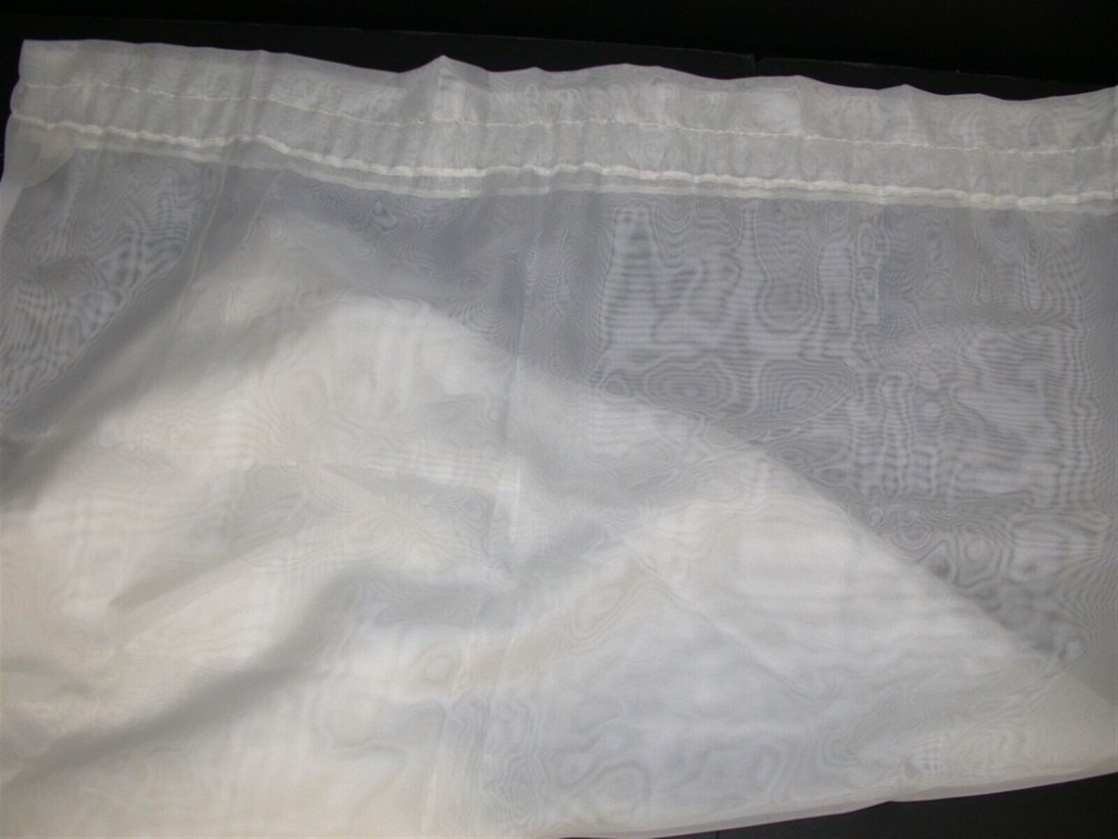 (1) Panel Rod Pocket Sheer Curtain ~ Winter White ~ 60 W x 84 L **NEW** gallery