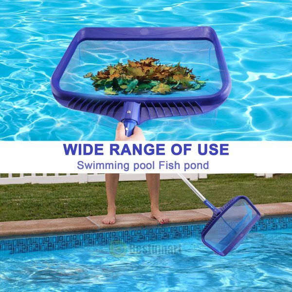 Heavy Duty Pool Skimmer Leaf Rake Net Cleaning Swimming Pool Fine Mesh Netting gallery