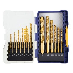 IRWIN 18-Piece Titanium Nitride Coated Turbomax Drill Bit Set & Case – 3018010