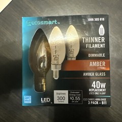 40-Watt Equivalent B11 Dimmable E12 Candelabra Fine Bendy Filament LED Bulb