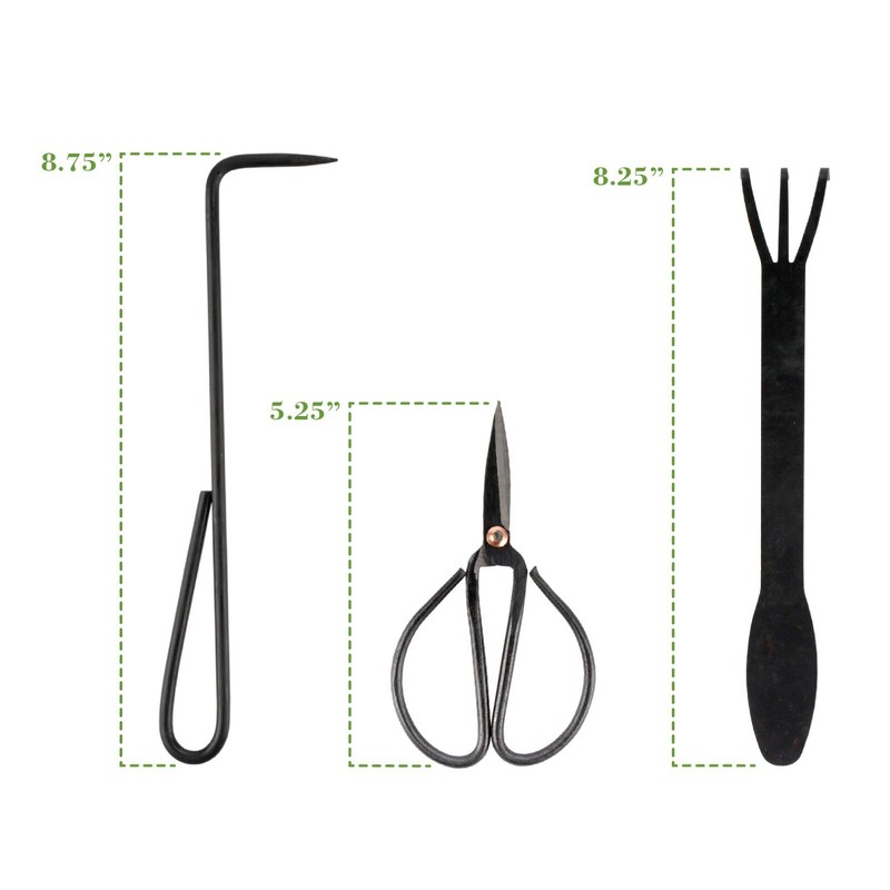 Bonsai Tool Set 5pc Root Rake, Shear, Root Pick, Moss Brush gallery