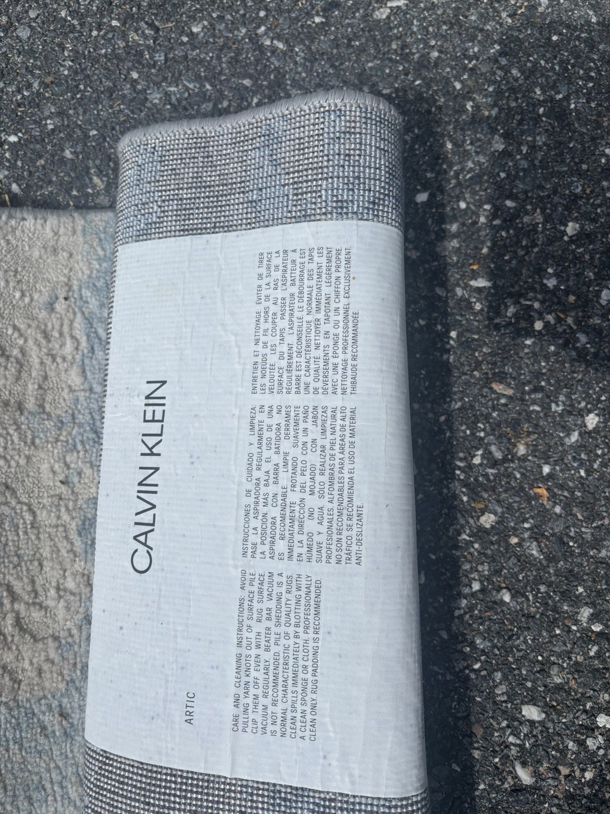 Calvin Klein ARTIC Abstract Blue Beige Gray Modern Area Rug Polyester gallery