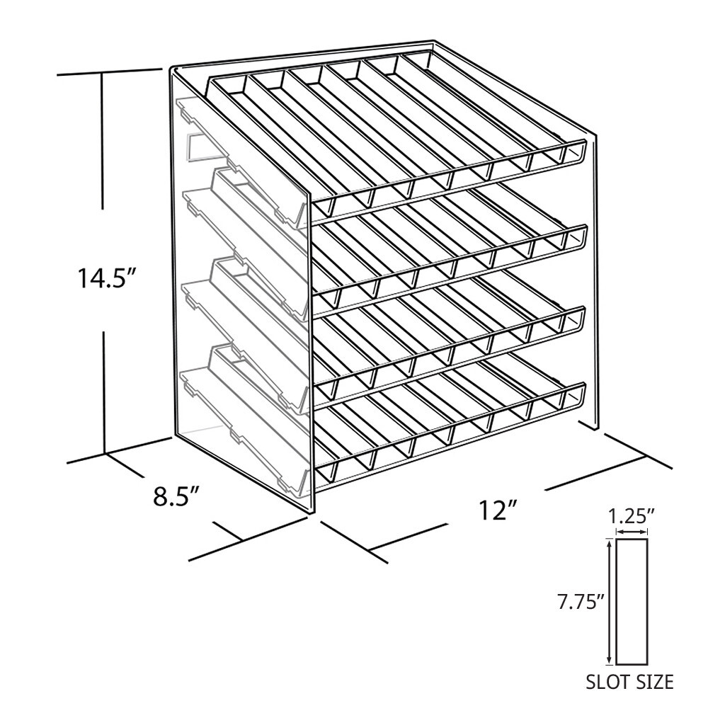 Azar Displays Four-Tier 32 Compartment Display, 8-Comp per Tier. Dimensions:... gallery
