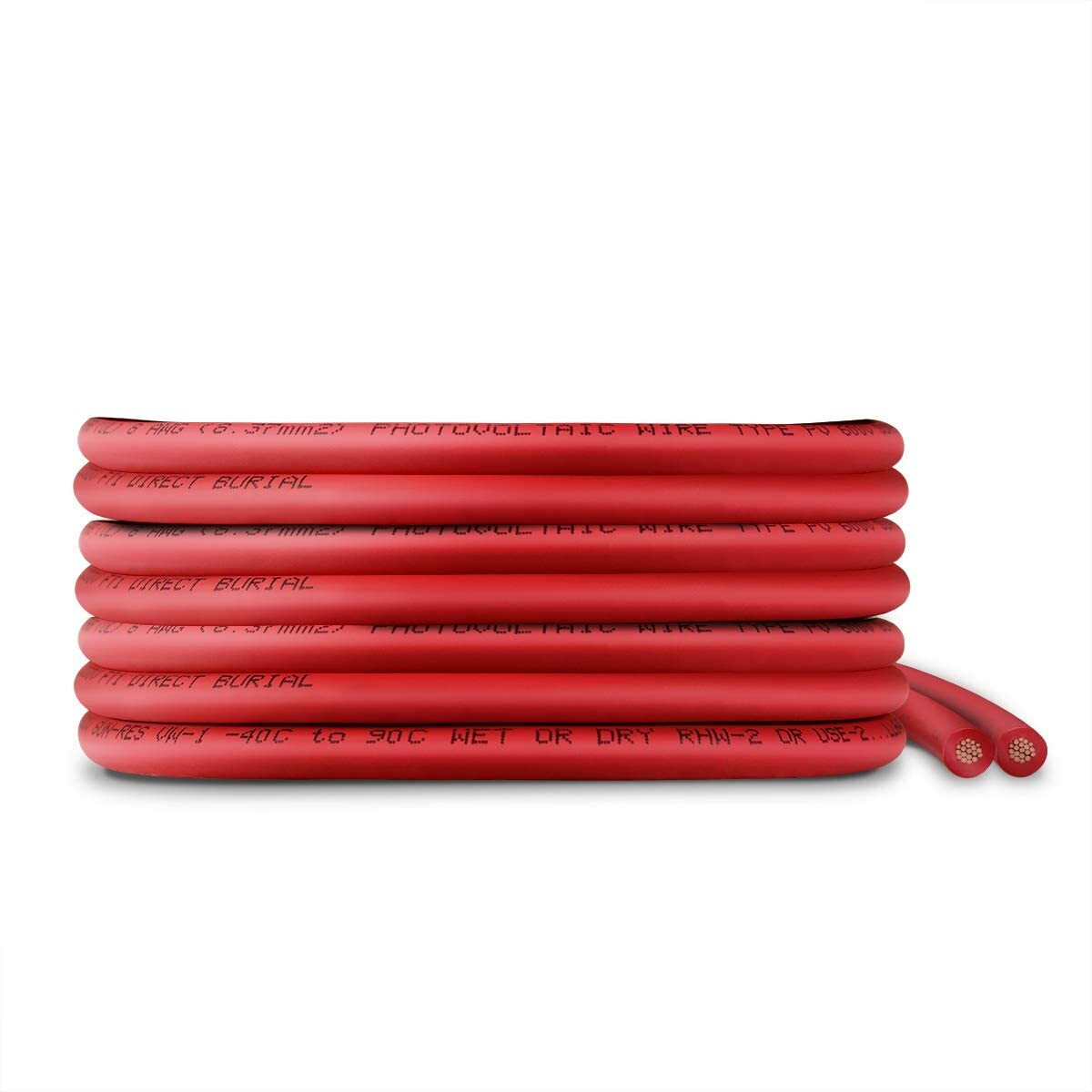 8 AWG Solar Panel Wire 100' Power Cable UL 4703 Copper MADE IN USA PV Gauge Red gallery