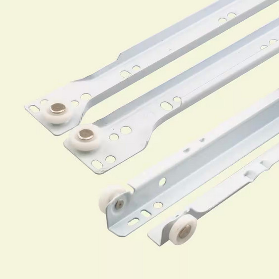 15-3/4" Self-Closing Drawer Slides – Side/Bottom Mount, 1 Pair, White gallery