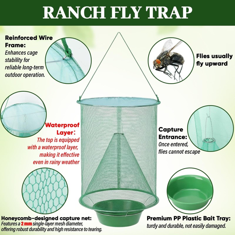 6 Pack Spotted Lanternfly Fly Traps Waterproof Ranch Fly Traps Bags Outdoor H... gallery