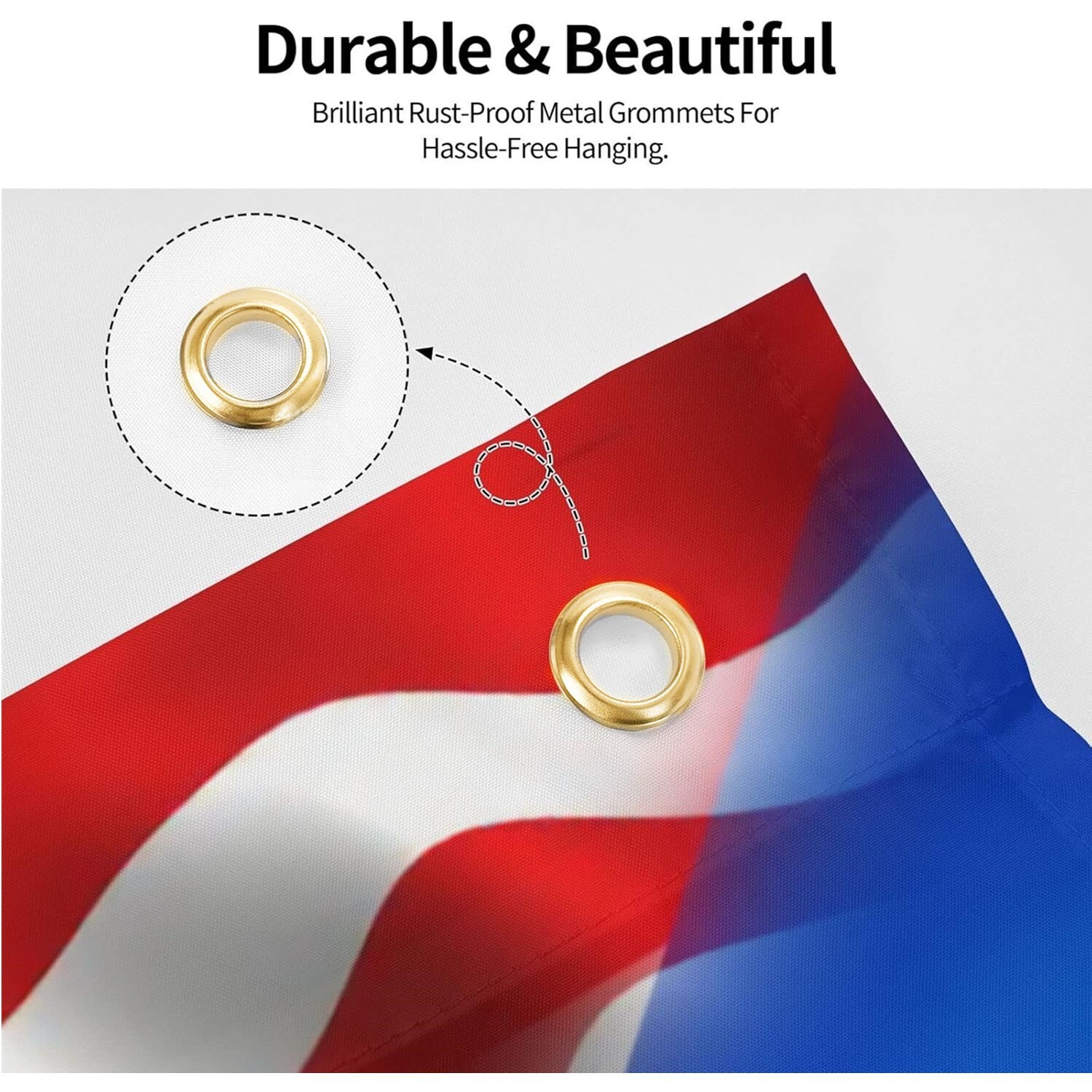 2 Pack Double Sided USA & Ecuador Combination Flag 3x5ft Vibrant Print gallery
