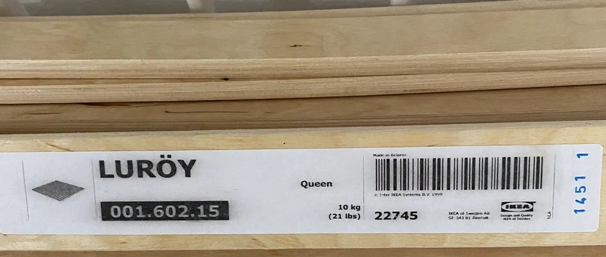 1 replacement wood slat for ikea sultan luroy 19154 bed base queen size 30x2x0.5 gallery