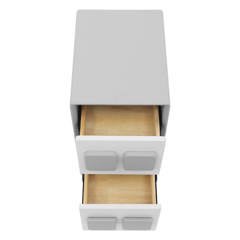 Bedside Table, Minimalist End Table With 2 Drawers, Bedside Table for Bedrooms！! gallery
