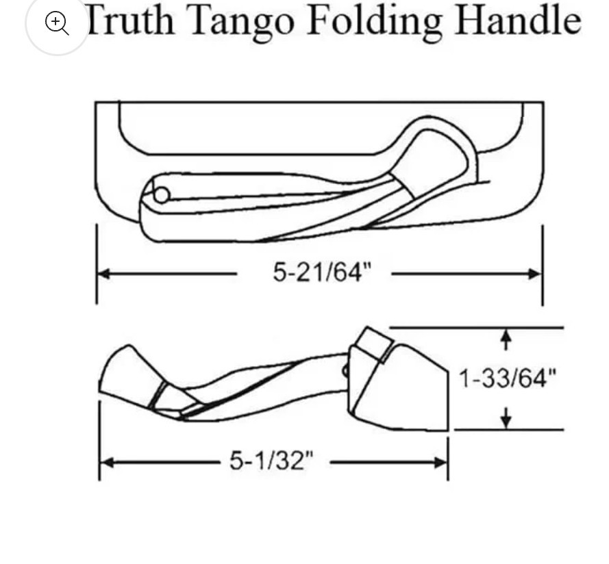 (37-215-3) Truth Hardware Encore Tango Fold Handle/Cover White 5-21/64in Cover gallery