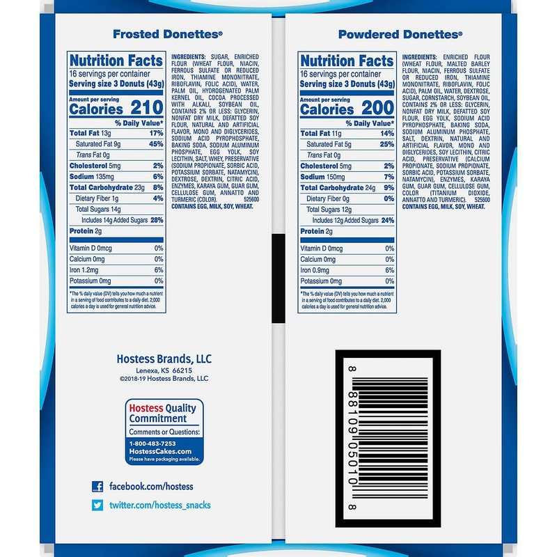 Hostess Mini Powered Donettes and Frosted Chocolate Mini Donettes 32 CT 48 OZ gallery