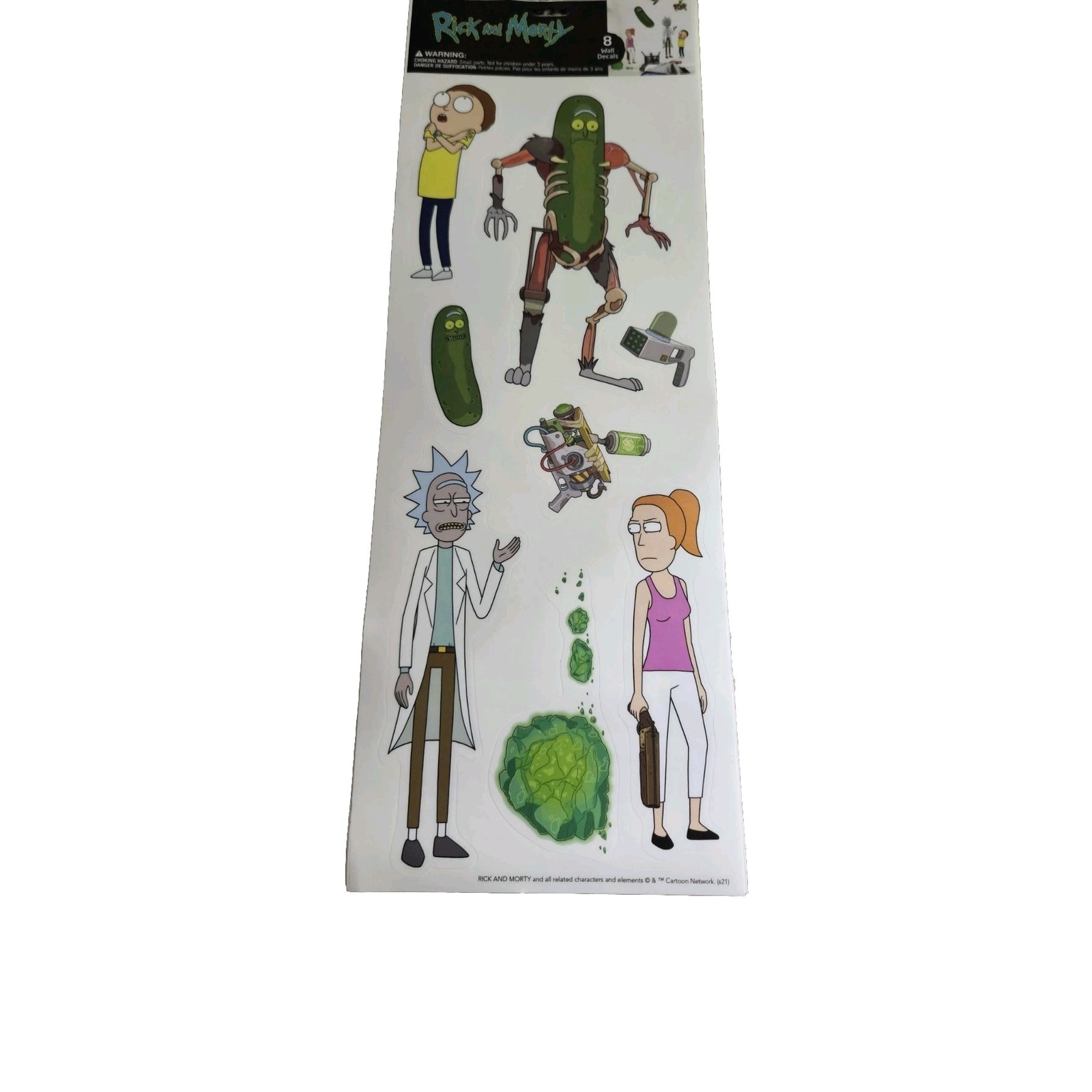 RoomMates Rick and Morty Wall Decals Removable Peel & Stick Decor NEW Pickle TV gallery