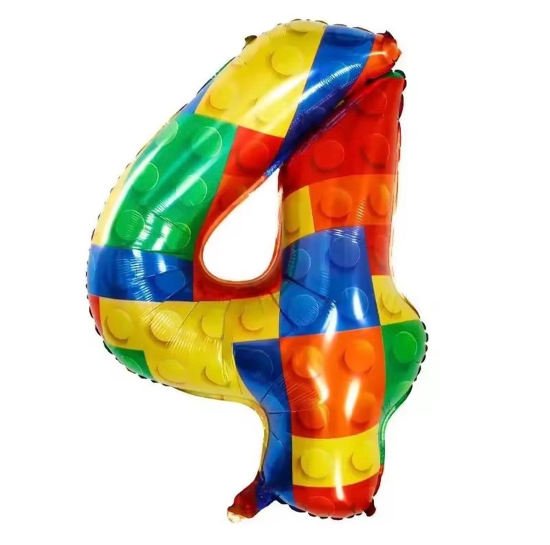 30" Building Blocks Balloon Stacking Brick Giant Birthday Party Decoration UK gallery