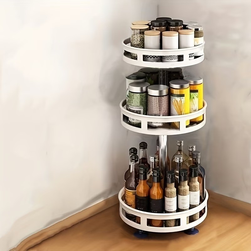 3 Tier Lazy Susan Turntable Organizer – Rotating Spice Rack Kitchen Storage gallery