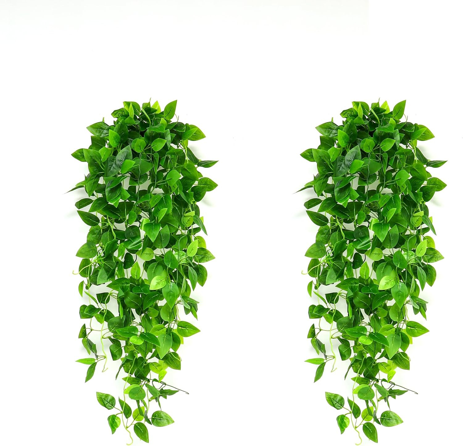 Fake Hanging Plants 2Pcs Artificial Hanging Plant for Indoor Outdoor Faux Pothos gallery