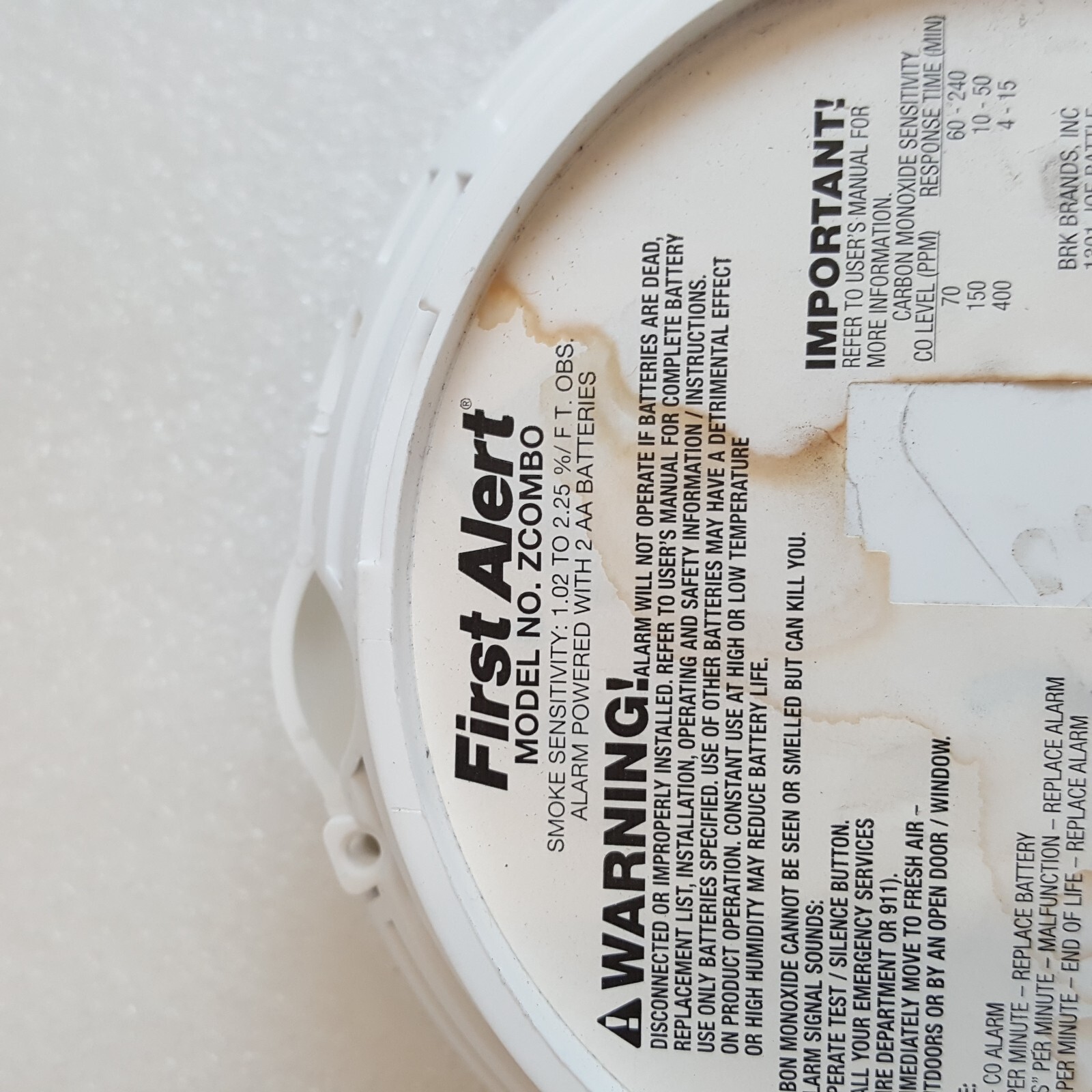First Alert Z-WAVE Smoke & Carbon Monoxide Alarm (ZCOMBO) - with New Batteries gallery