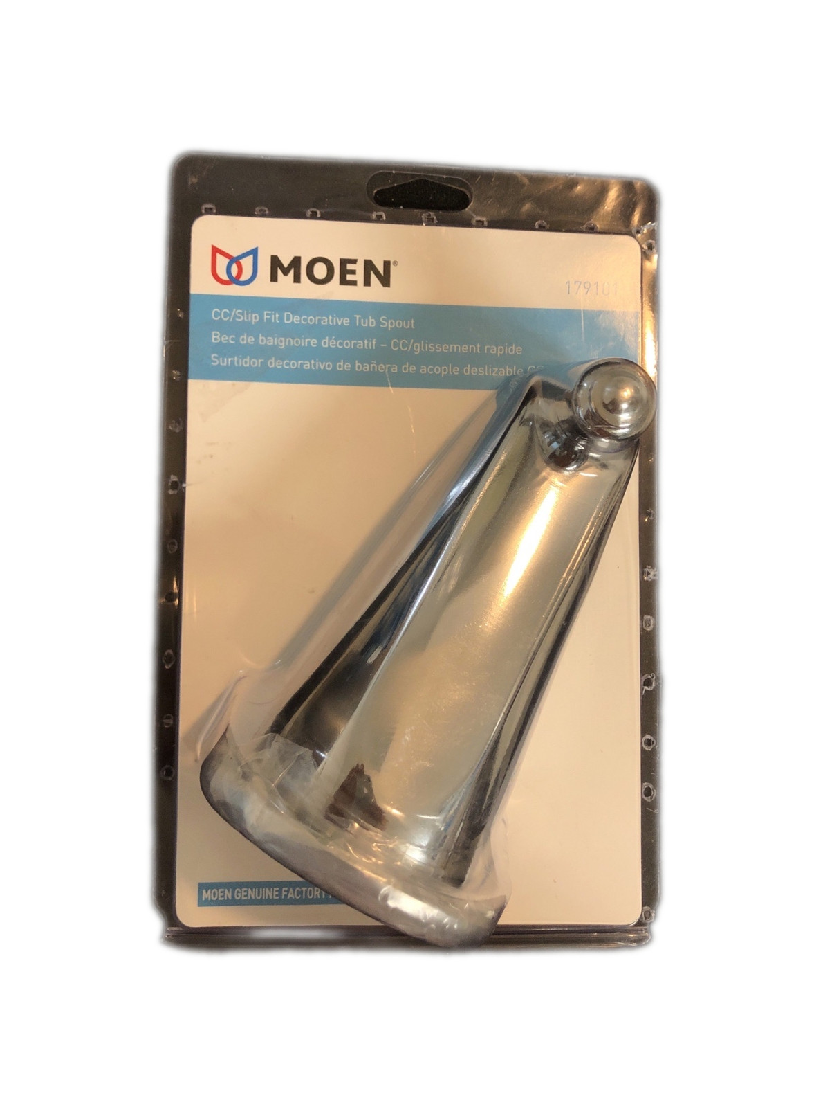 MOEN Decorative Metal Diverter Bathroom Tub Spout in Chrome 179101 gallery
