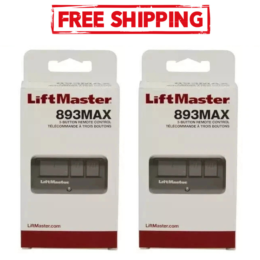 2 Pack 893MAX 3 Button LiftMaster Visor Remote Control Garage Door Opener gallery