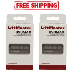 2 Pack 893MAX 3 Button LiftMaster Visor Remote Control Garage Door Opener
