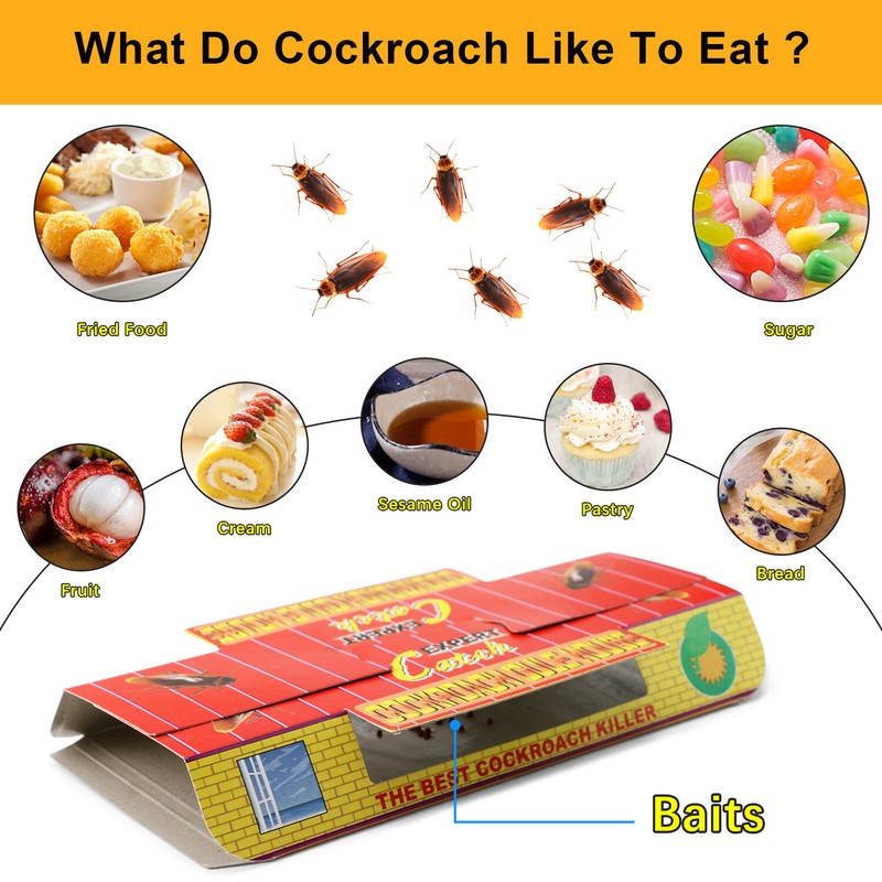 5-60pcs Roach Glue Trap Cockroach Killer Bait Catcher Spider Insect Home USA gallery