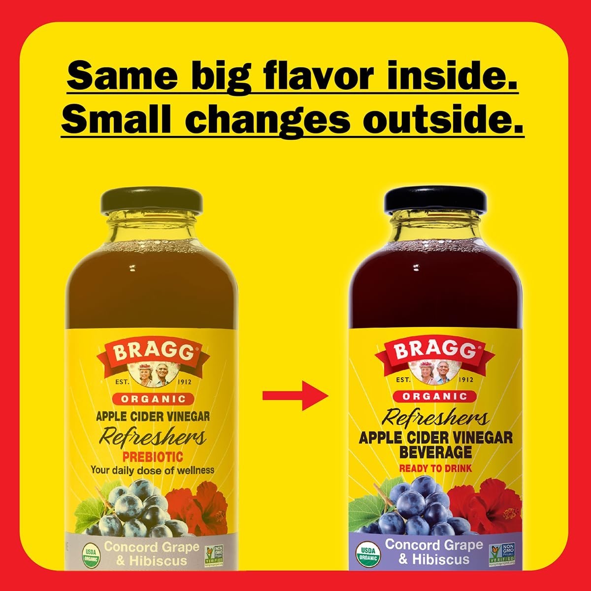 Bragg Apple Cider Vinegar Refreshers Concord Grape & Hibiscus 16 fl.oz (4 Packs) gallery