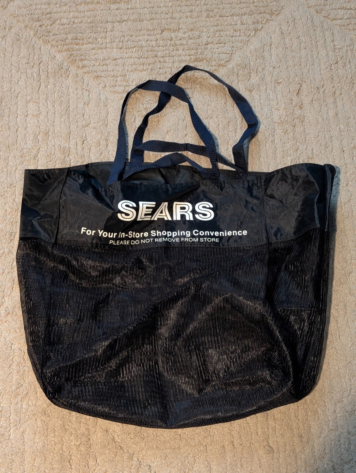 Sears In Store Reusable Bags 1 Large and 1 Small Brown and Blue Bags Heavy Duty gallery