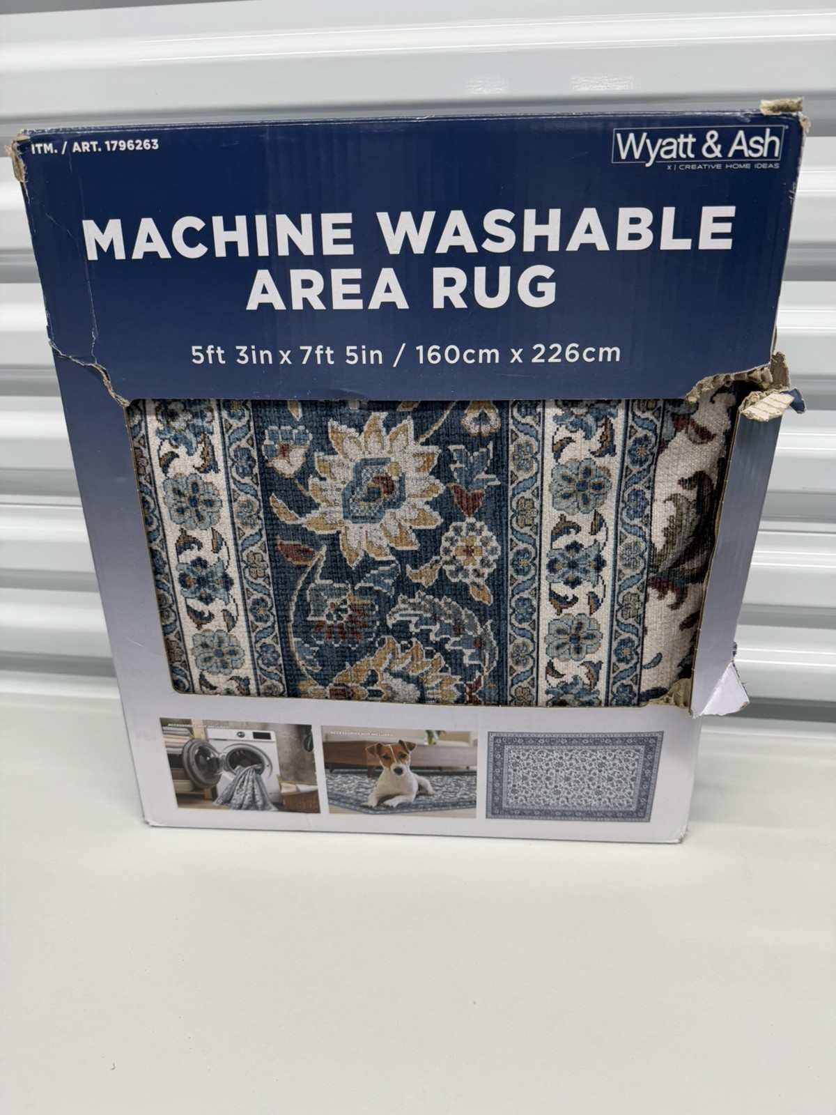 Wyatt & Ash Machine Washable Indoor Rug 5ft 3in x 7ft 5in - Open Box - Estella gallery