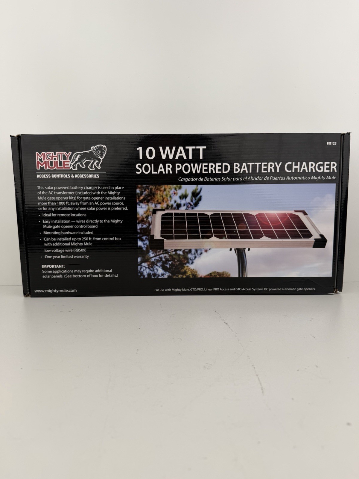 NEW Mighty Mule FM123 Commercial-Residential Solar Panel For Gate Opener gallery