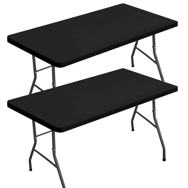 Elastic Fitted Rectangle Table Cover 6ft 85x85cm Washable Polyester JT898 gallery