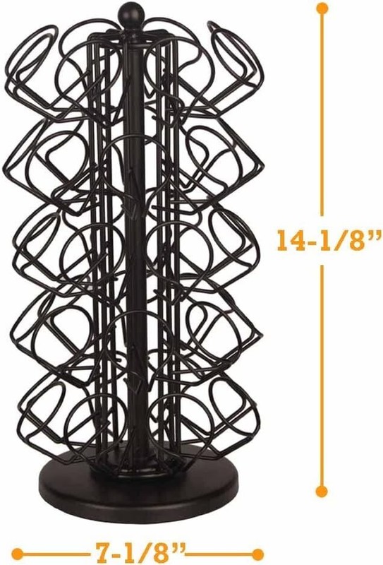 Space-Saving K-Cup Carousel Holder - Deluxe Metal Construction, 40 Pods Capacity gallery
