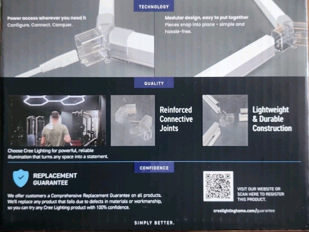 Cree Lighting 5 Grid Modular Hexagon LED Garage Lights 16900 Lumens 26 Light Bar gallery