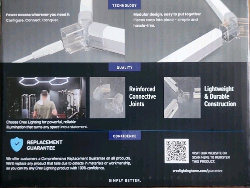 Cree Lighting 5 Grid Modular Hexagon LED Garage Lights 16900 Lumens 26 Light Bar gallery