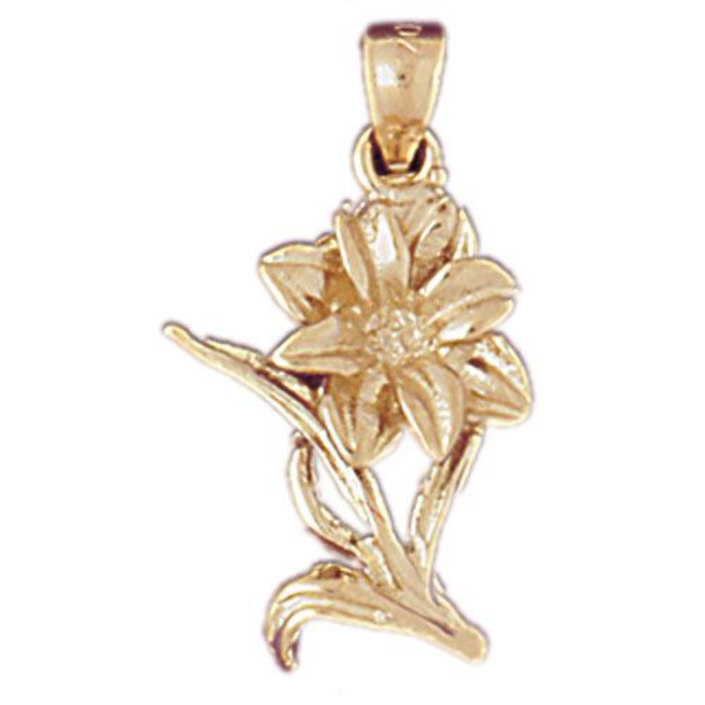 Flower Charm Pendant 14k Gold (2 Grams) gallery