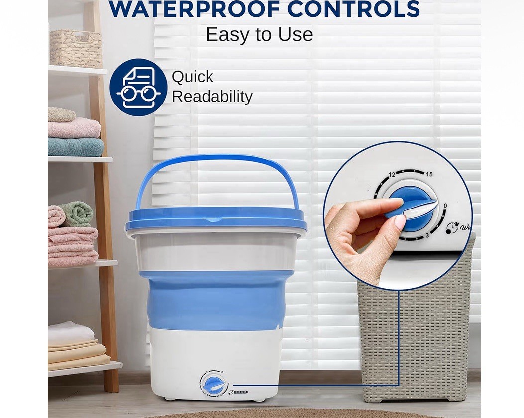 Pyle Pure Clean Foldable Mini Washing Machine – Portable & Lightweight gallery