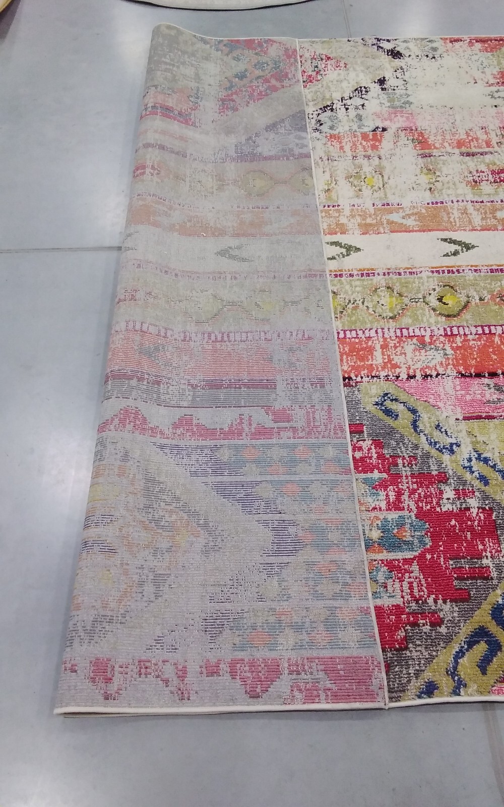 GREY /ORANGE 9' X 9' Square Back Stain Rug, Reduced Price 1172705314 MAD422G-9SQ gallery